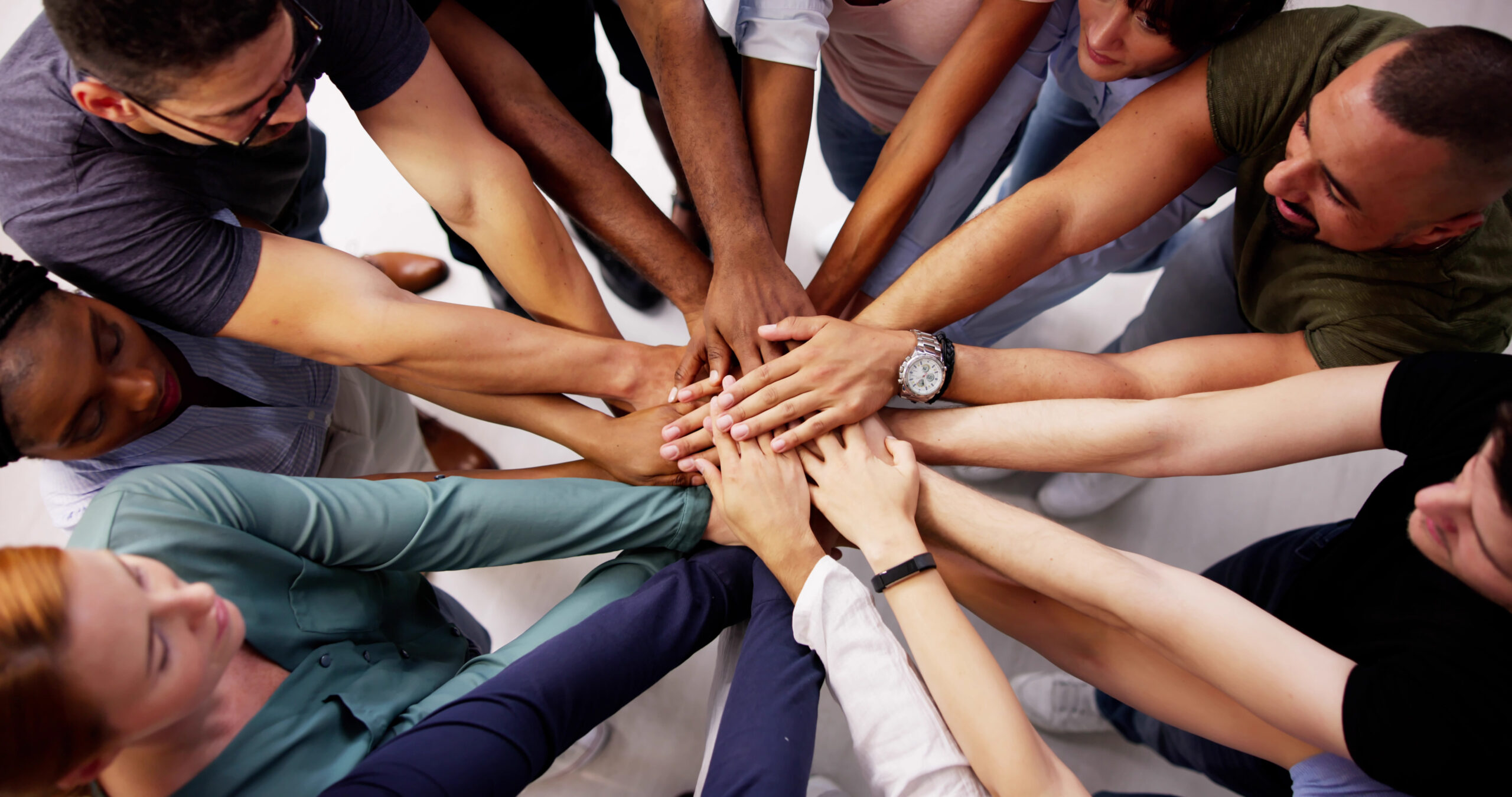 Community Team Spirit And Cohesion. Supporting Hands